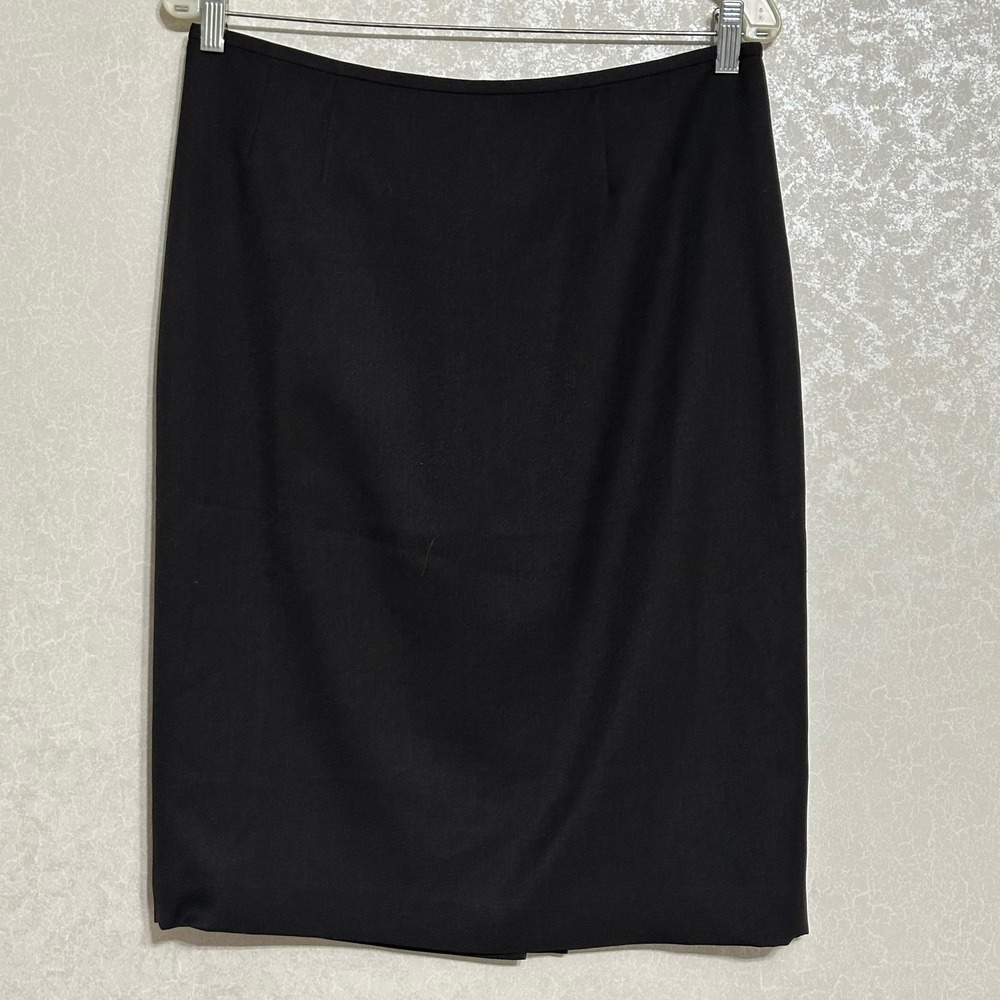 Le Suit Classic Black Pencil Midi Skirt Tailored‎ Career Workwear Minimalist 8